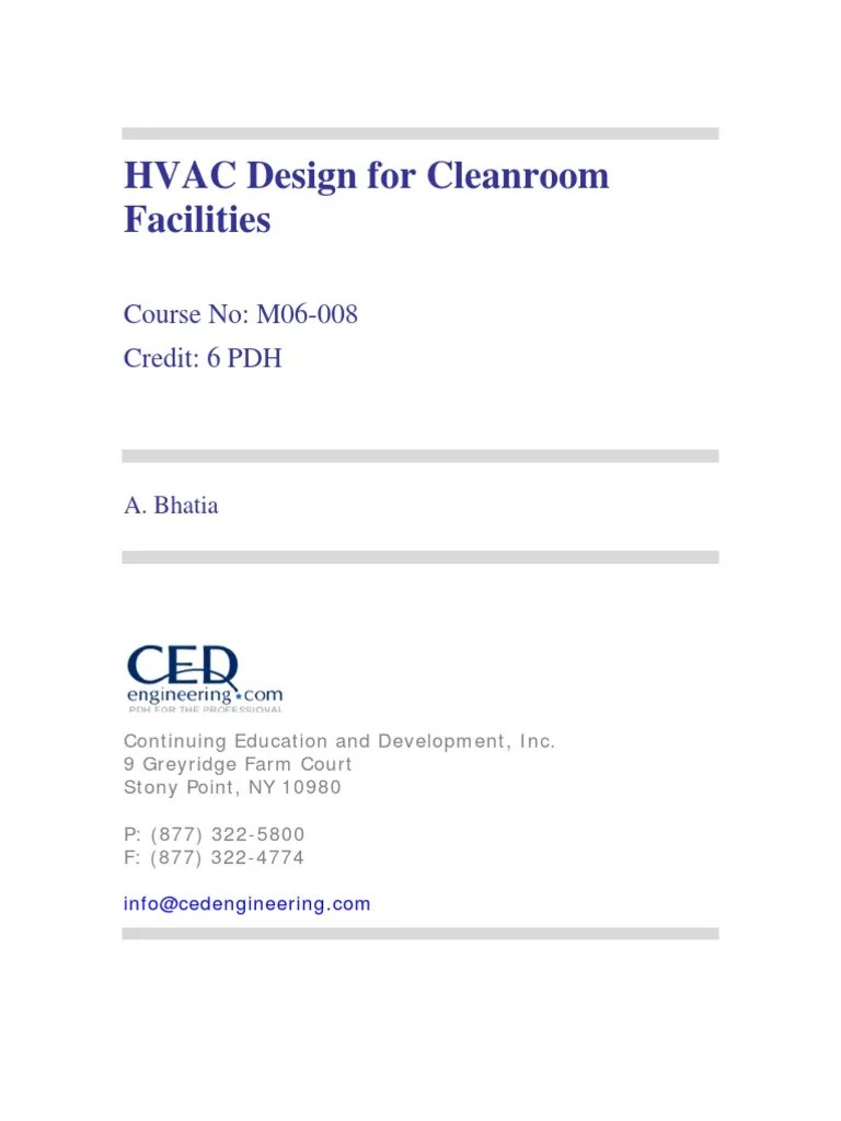 HVAC Design for Cleanroom Facilities Hvac Dust