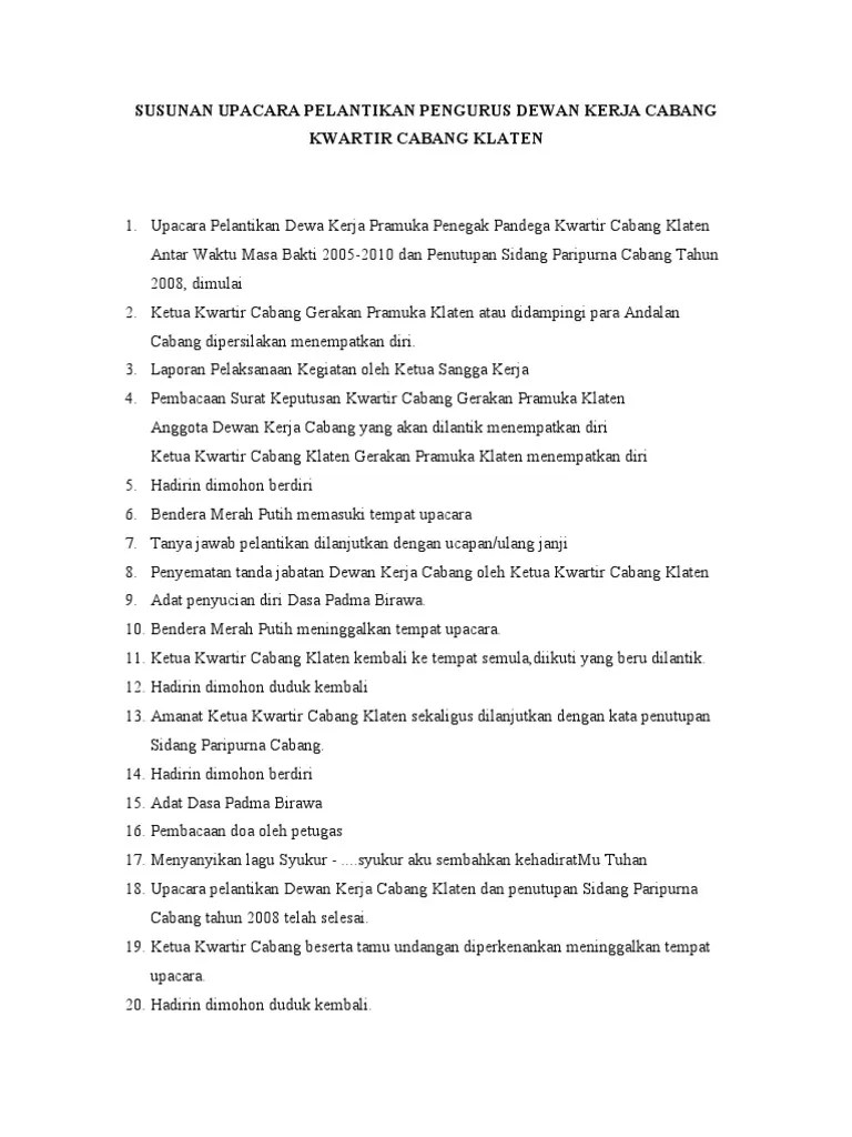 Susunan Pelantikan | PDF