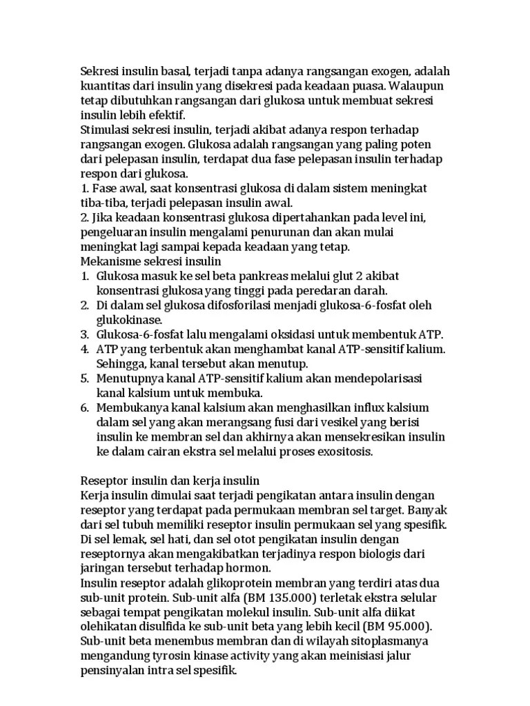 Sekresi Insulin Basal | PDF
