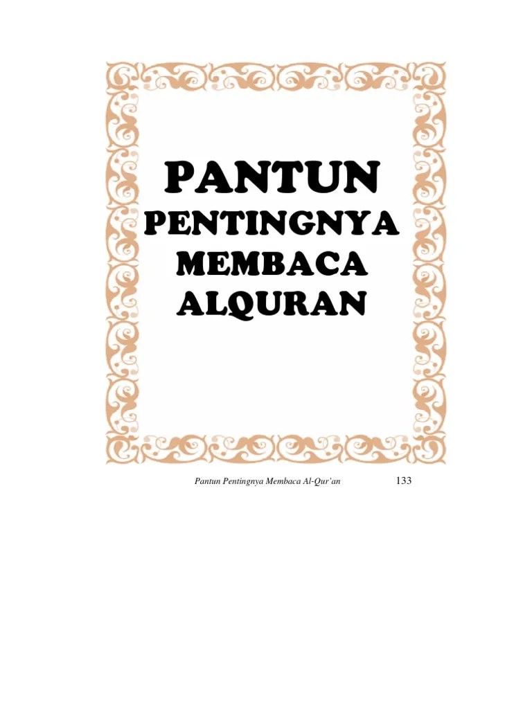 Pantun: Pentingnya Membaca Alquran | PDF