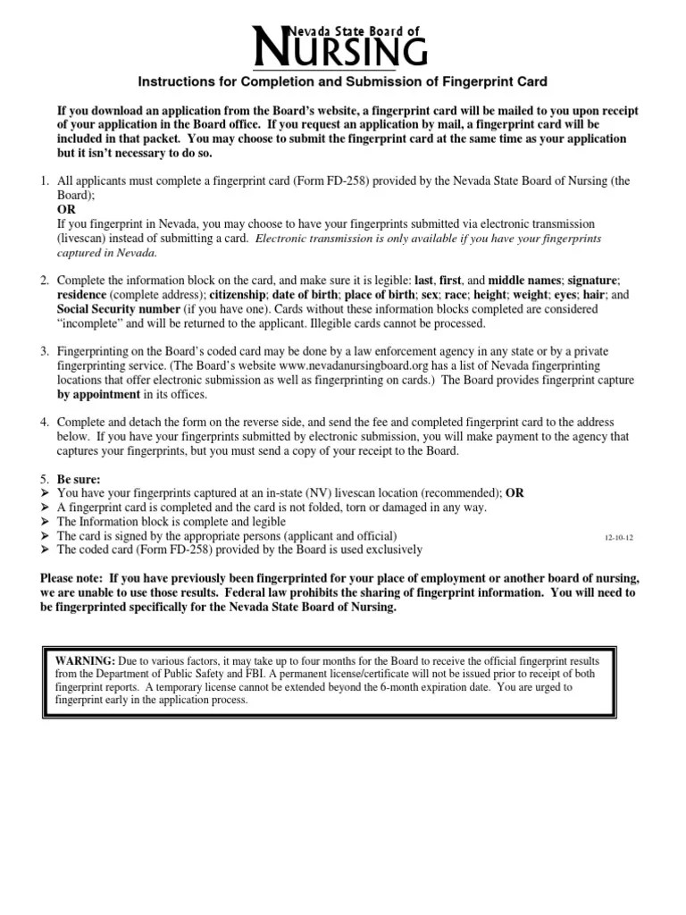 Instructions for RN LPN Application for License by Examination