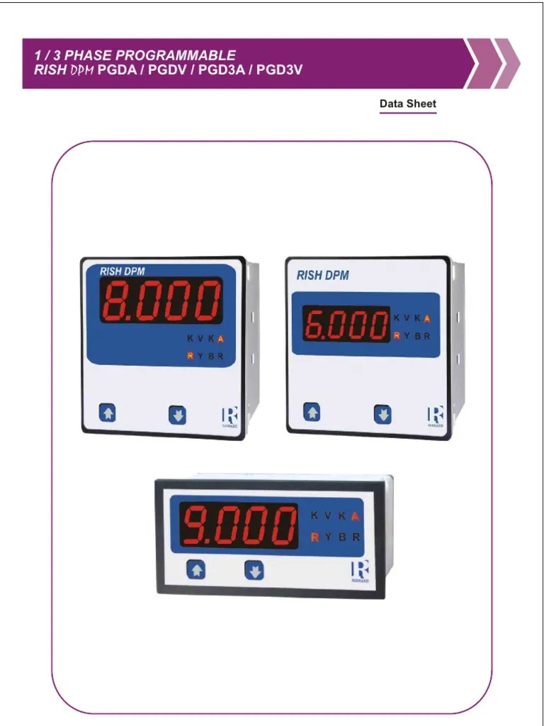 Digit AC Ammeter, Voltmeter PDF Hertz