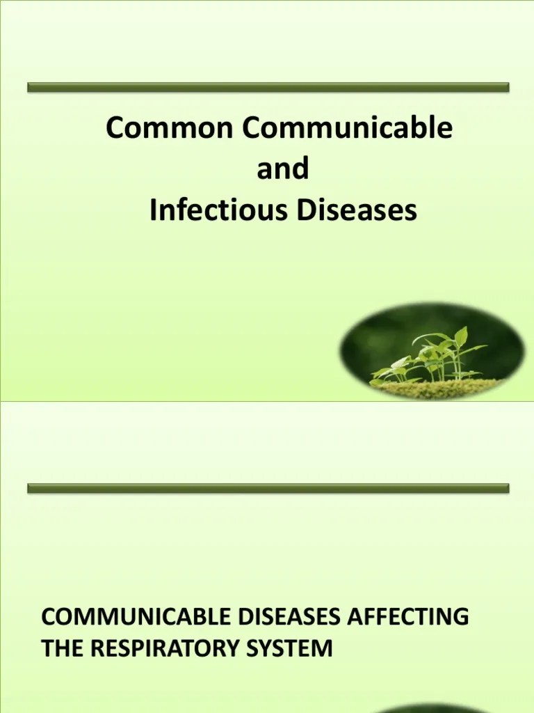 Common Communicable Diseases Infection Medical