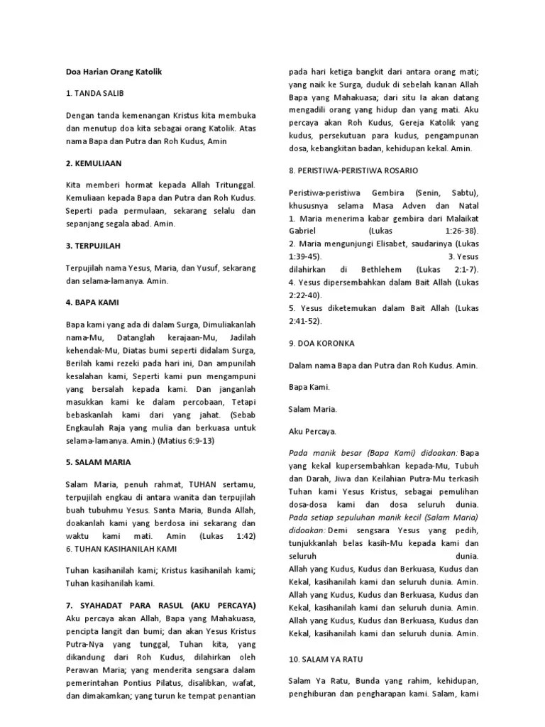Doa Aku Percaya Katolik Pendek Doa Rosario Wikipedia Bahasa Indonesia Ensiklopedia Bebas