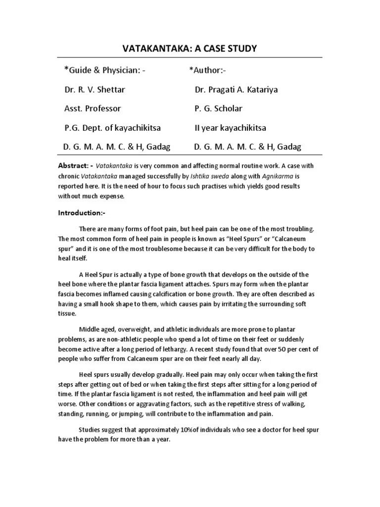 Vata Kantaka Ayurveda Pain