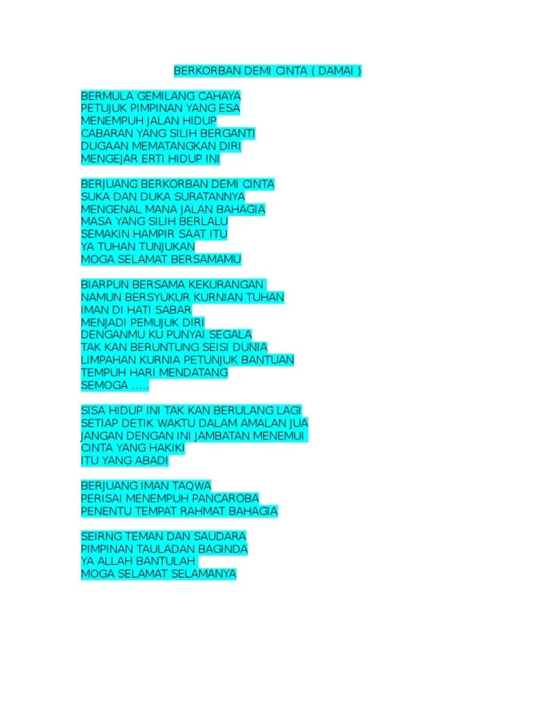 Berkorban Demi Cinta | PDF