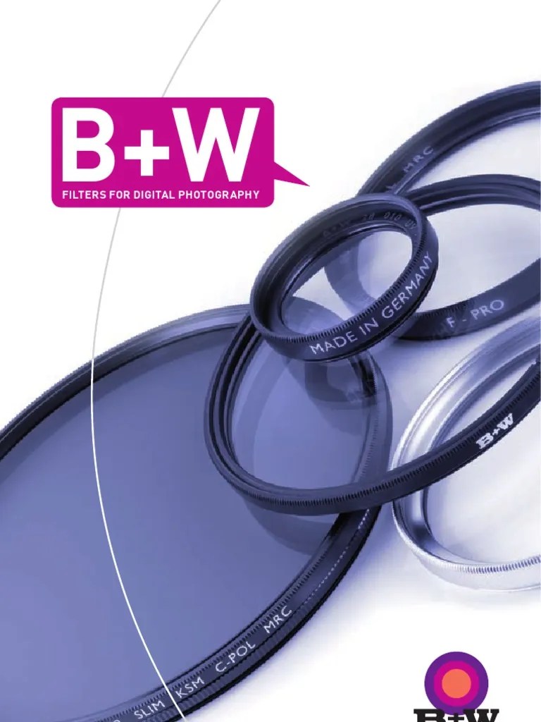 B&W Filters for Digital Photography Camera Lens Shutter Speed