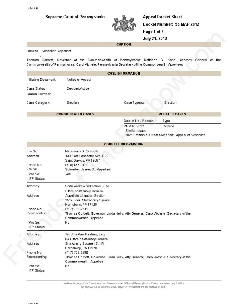 Schneller v. Corbett 20130713 Lower Court AFFIRMED PDF Pro Se Legal Representation In