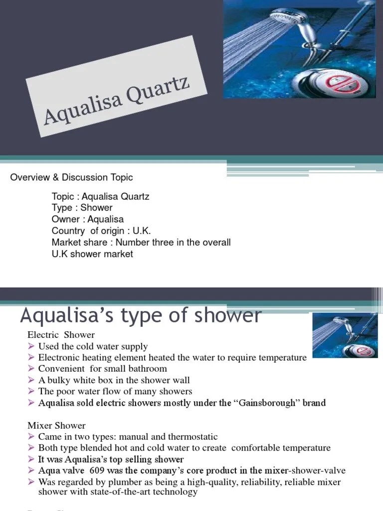 Aqualisa Quartz PPT Final PDF Water Heating Brand