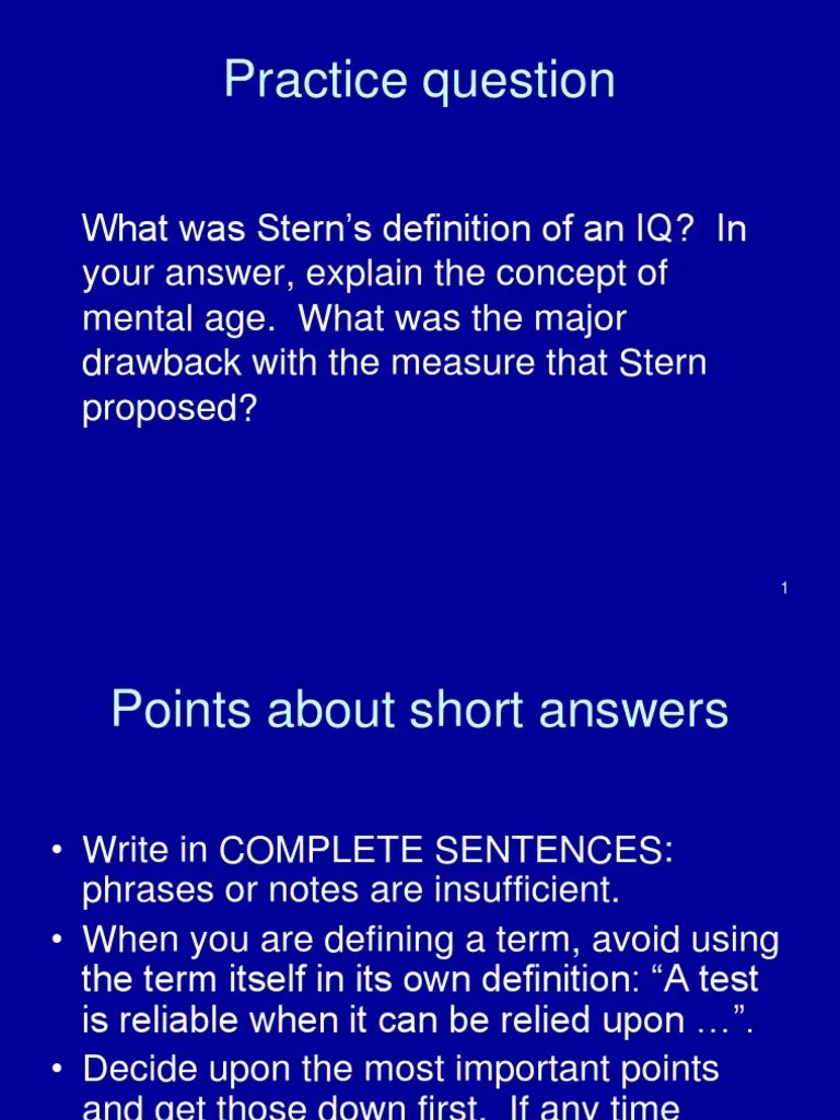 Psychometrics Lecture 2.ppt Intelligence Quotient Psychological Testing