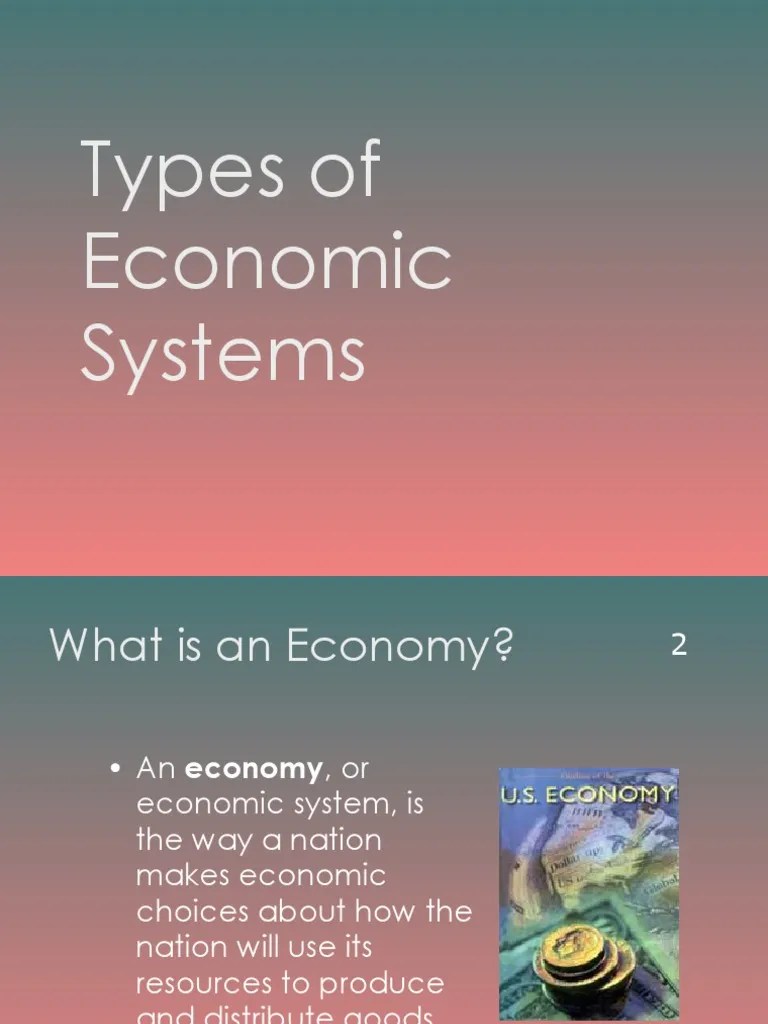Types of Economic System Factors Of Production Economic System