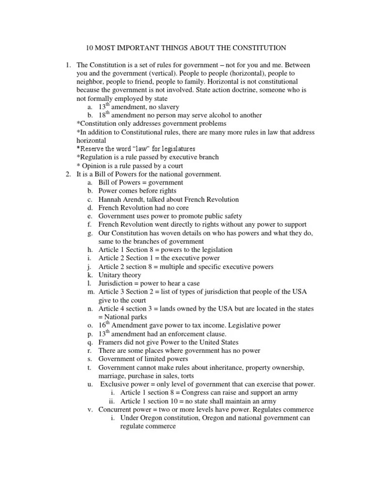 10 Most Important Things About the Constitution Supremacy Clause