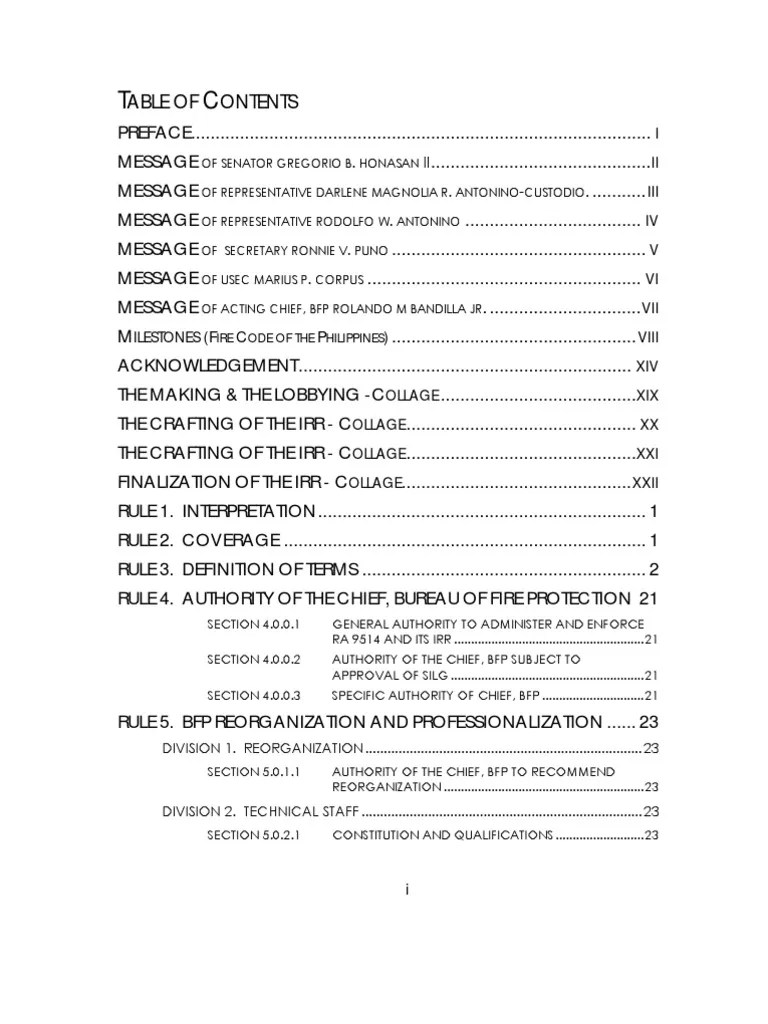 RA No. 9514 Revised Fire Code of the Philippines (2008) Fire Safety