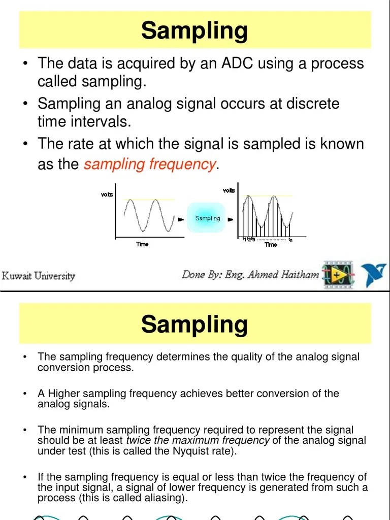 AC Signals & Sampling Sampling (Signal Processing) Analog To
