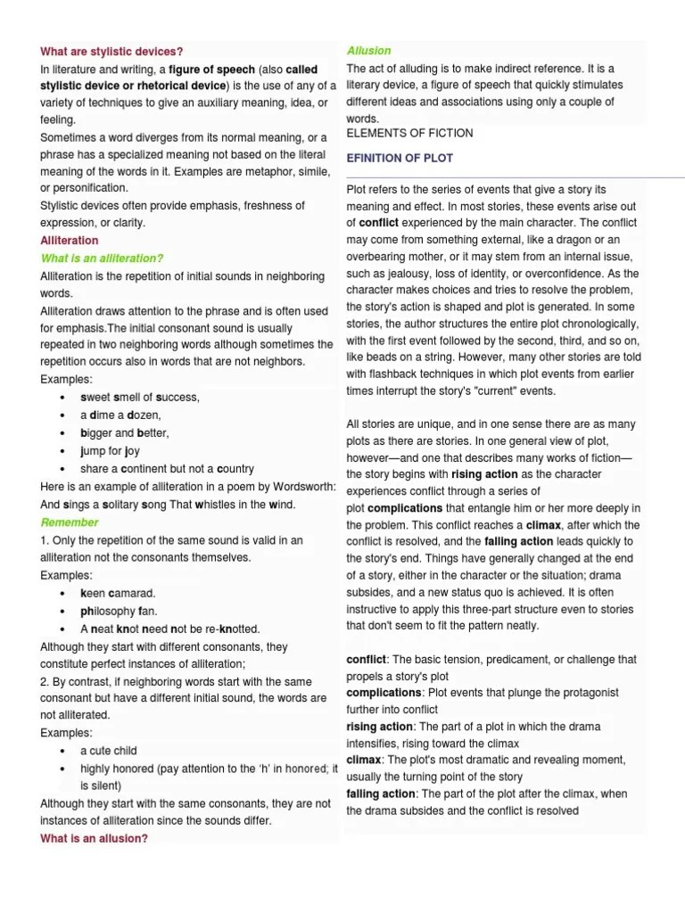 What Are Stylistic Devices PDF Perfect (Grammar) Plot (Narrative)