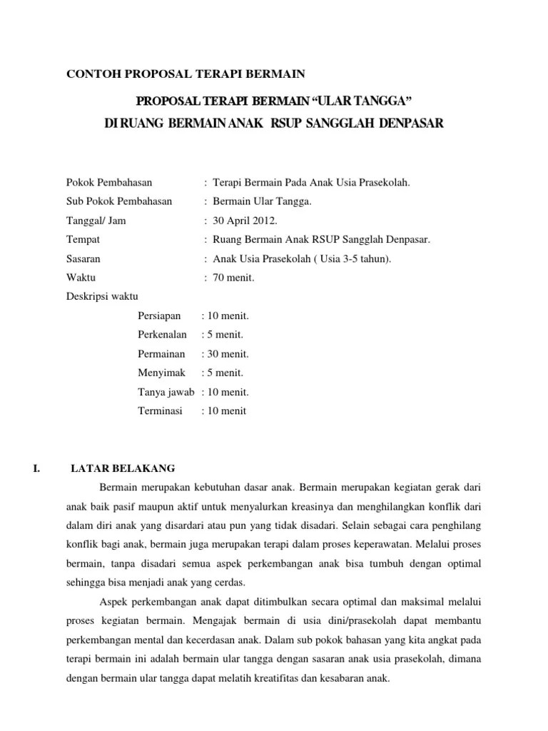 Contoh Terapi Bermain Pada Anak Di Rumah Sakit Berbagai Permainan