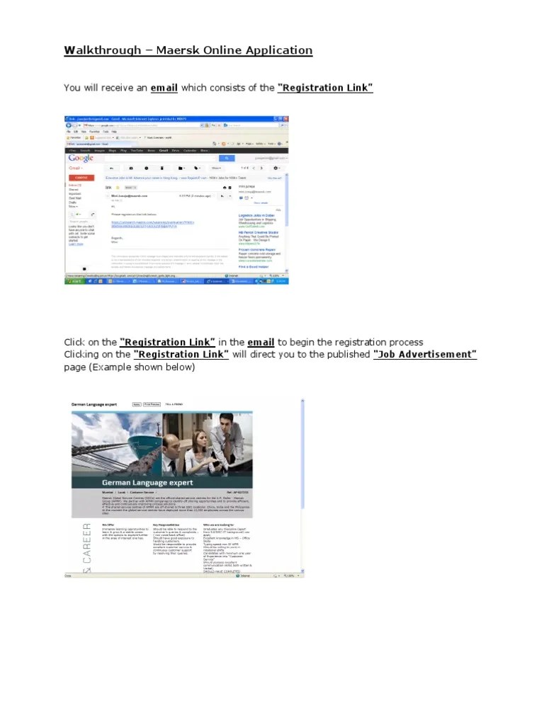 Maersk Online Application Email World Wide 