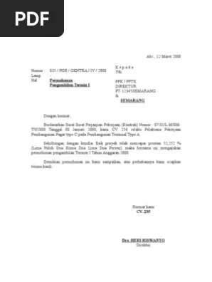 Permohonan Termin Subkon | PDF