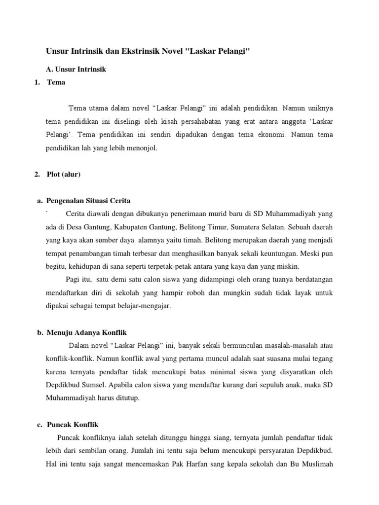 Unsur Intrinsik Dan Ekstrinsik Laskar Pelangi – Sekali