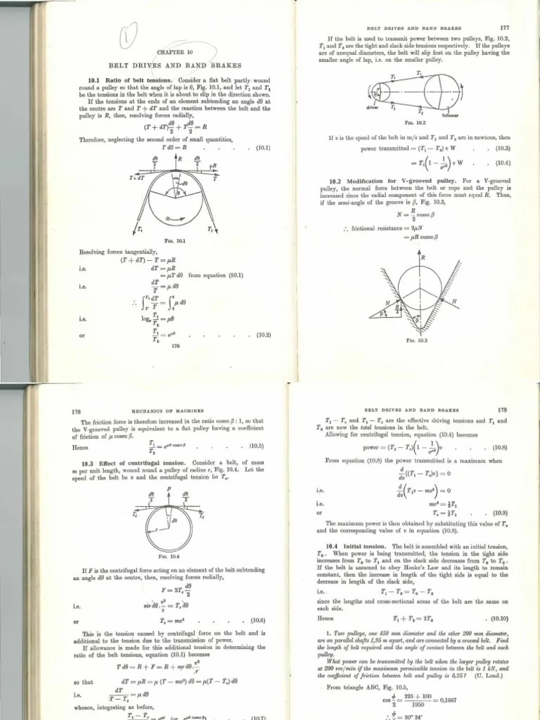 Mechanics of Machines 1 PDF PDF Belt (Mechanical) Lever