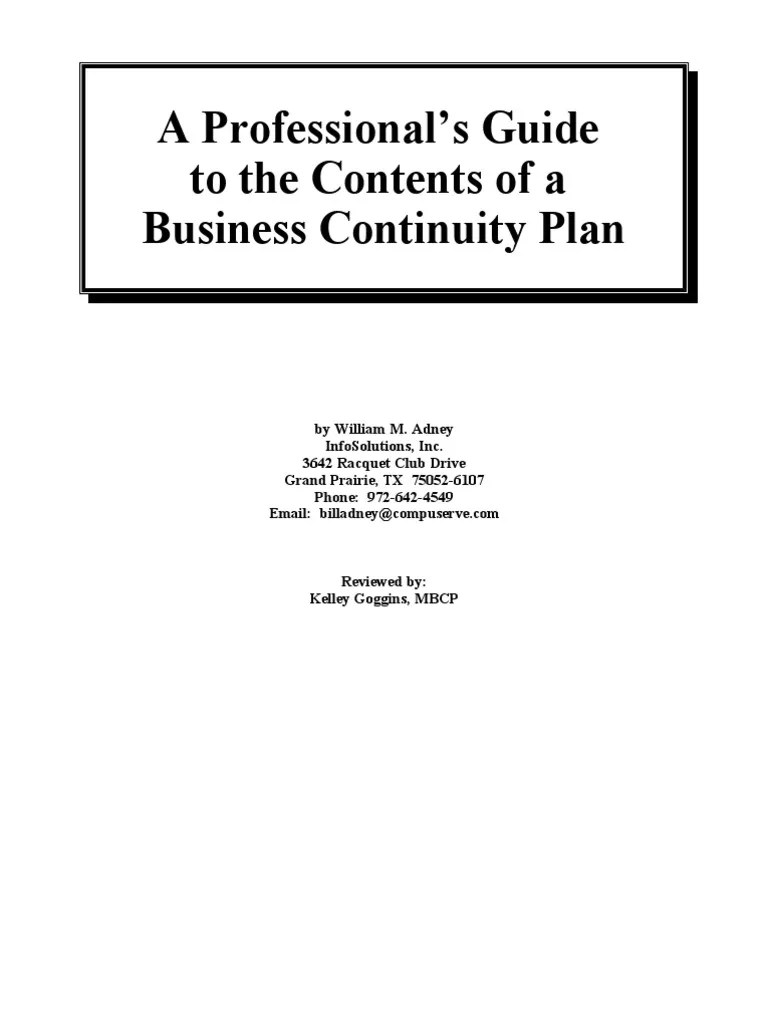 BCP Content Guide Business Continuity National Credit Union