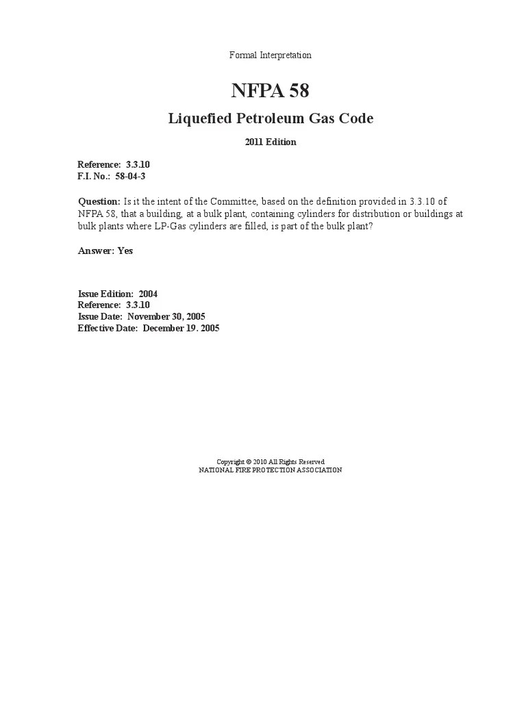 Nfpa 58 Liquefied Petroleum Gas Code PDF Liquefied Petroleum Gas