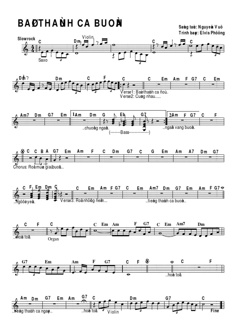 Bai thanh ca buon C+