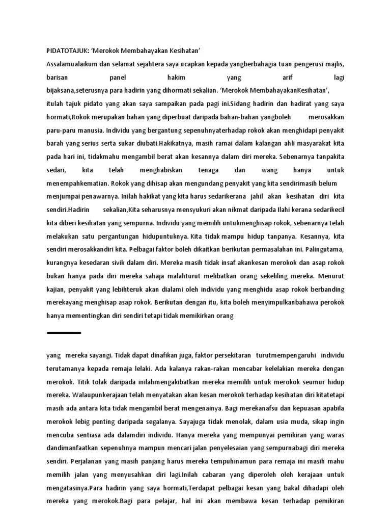 Contoh Karangan Syarahan Stpm