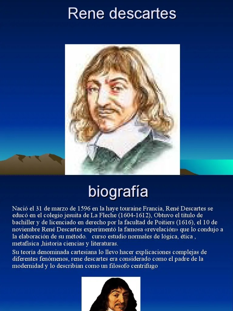 Diapositivas Rene Descartes[1] René Descartes Filosofía occidental