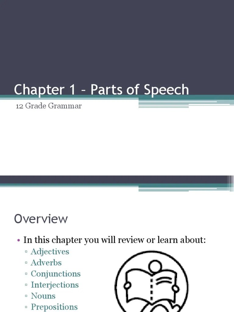 Chapter 1 Parts of Speech | PDF | Part Of Speech | Verb