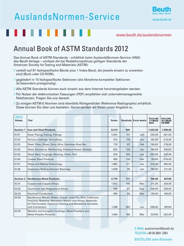ASTM Standards 2012