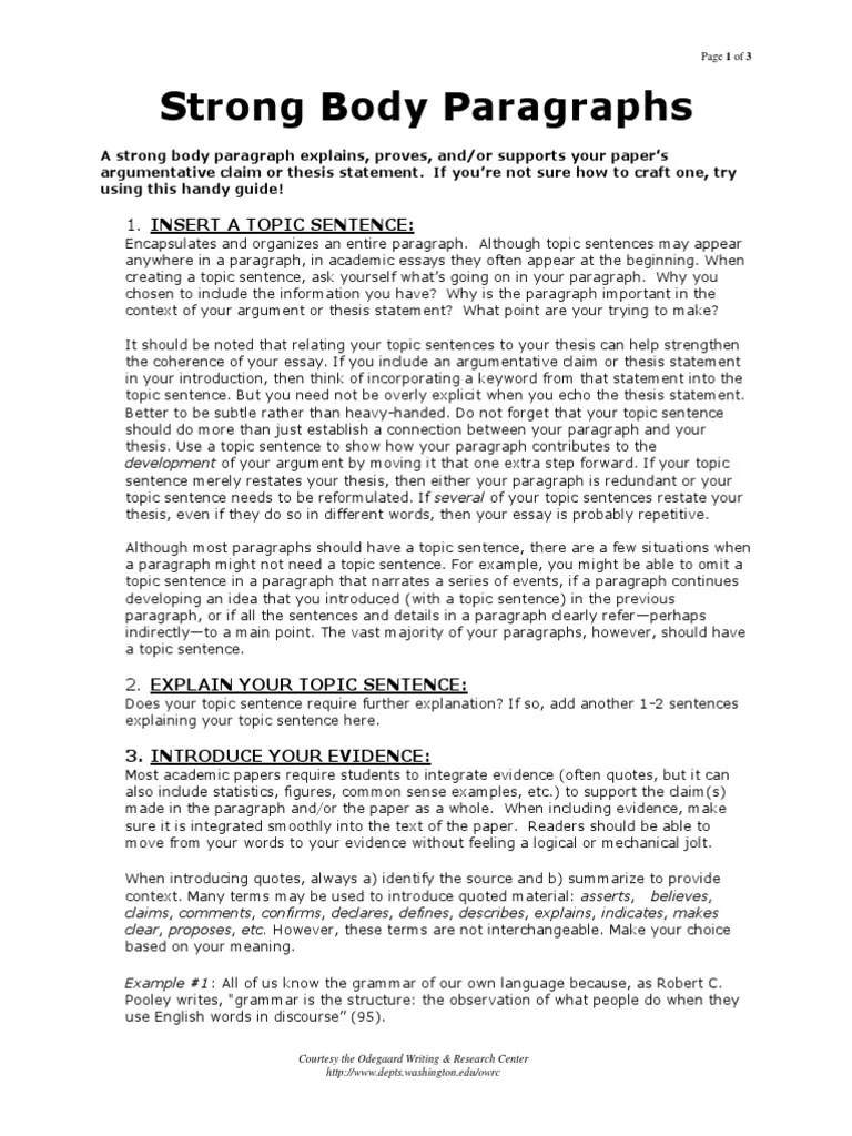 Strong Body Paragraphs.pdf Paragraph Essays