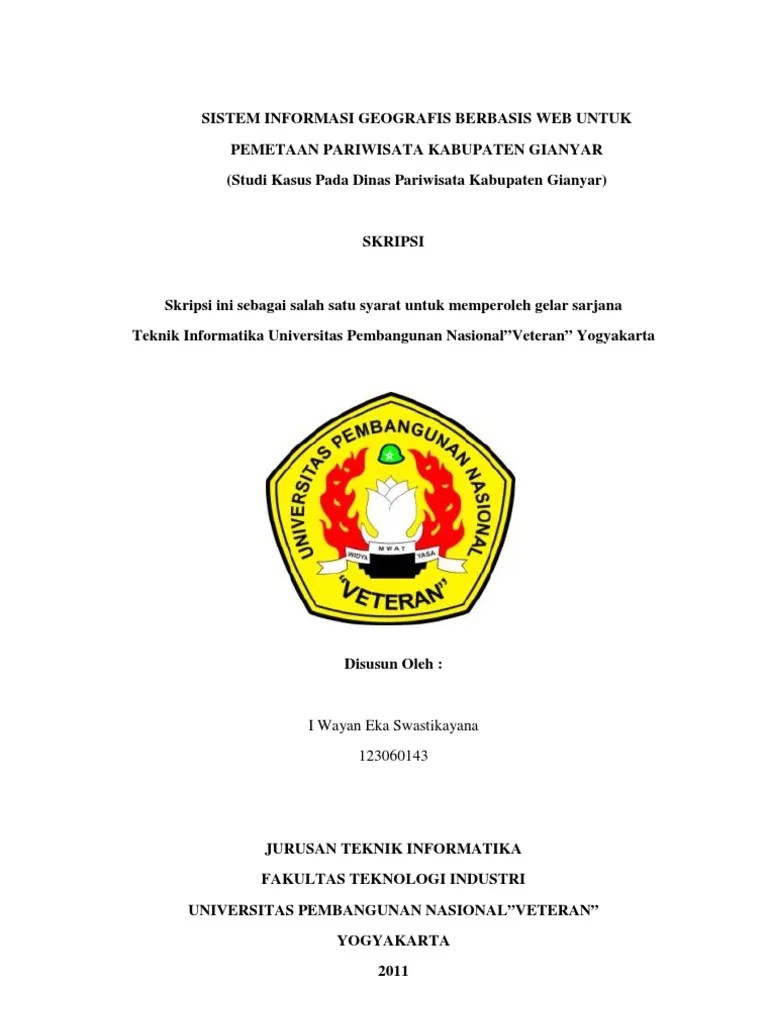 Skripsi Sistem Informasi Geografis Gianyar | Pdf