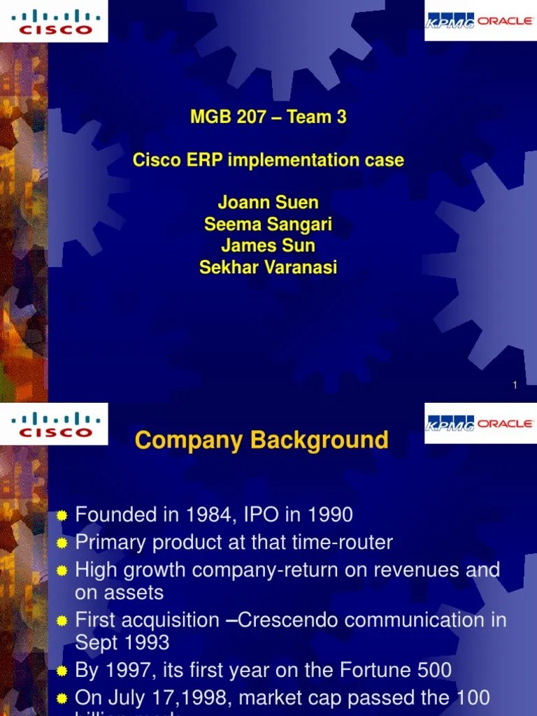 😂 Cisco erp case study analysis. CASE SOLUTION FOR CISCO SYSTEMS, INC
