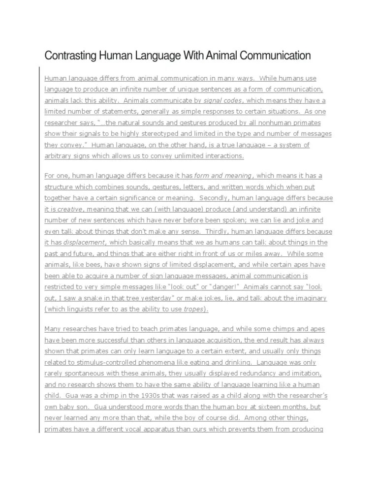 Animals And Human Language Inspec Wallp Animals