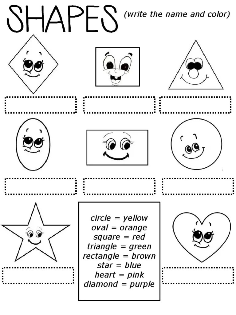 Shapes Worksheet | Geometry | Elementary Geometry