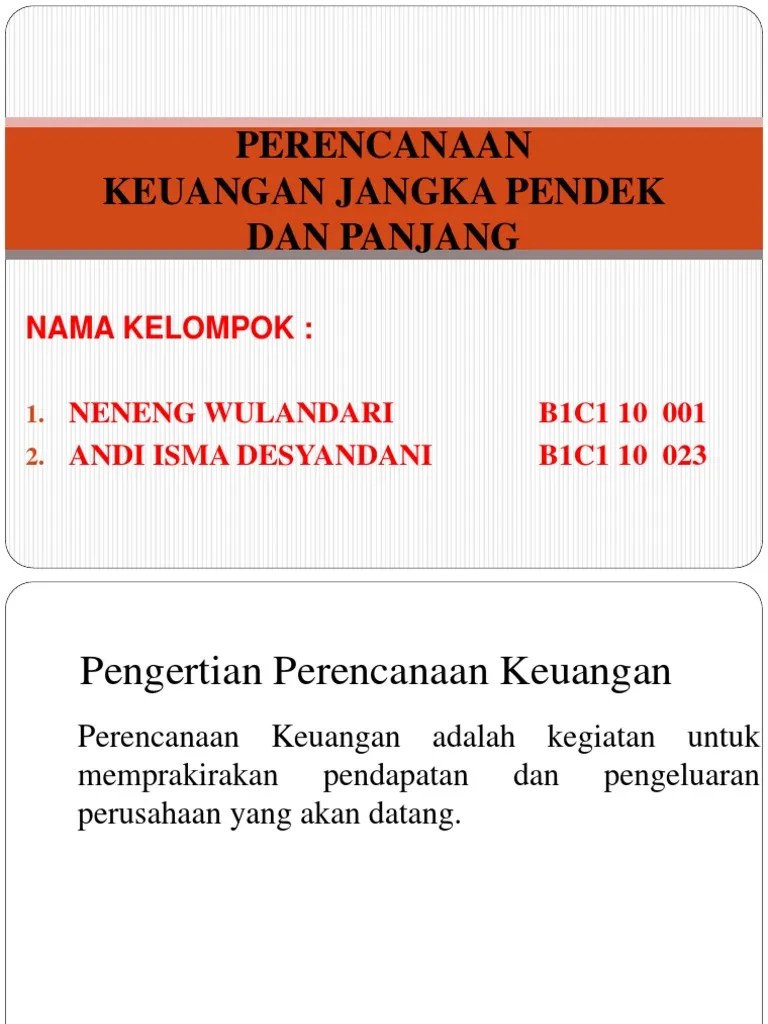 Orientasi Jangka Panjang Dan Jangka Pendek / Biaya Produksi Jangka