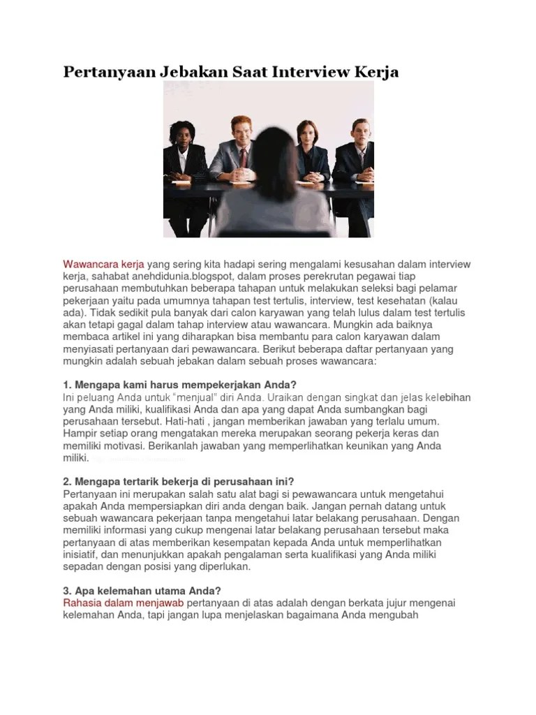 Jawaban Interview Mengapa Kami Harus Mempekerjakan Anda – Mudah