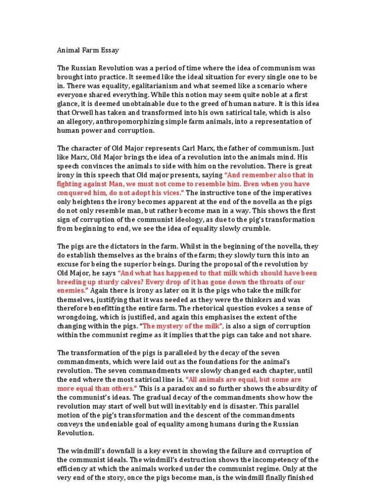 Animal Farm Essay Ideologies Political Science