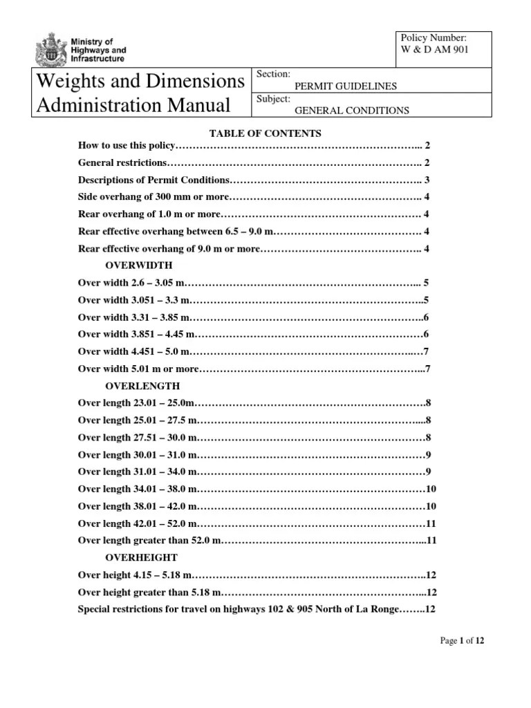 Wisconsin Oversize Regulations at Audrey Crane blog