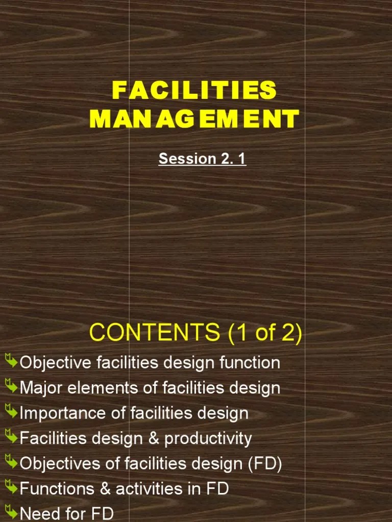 2.1 Facilities Management PDF Design Warehouse
