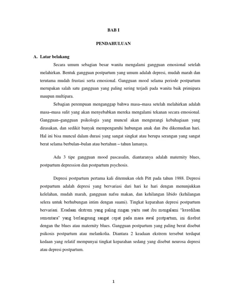 Makalah Depresi Post Partum
