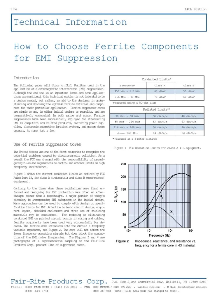 How To Choose Ferrite Components For EMI Suppression PDF