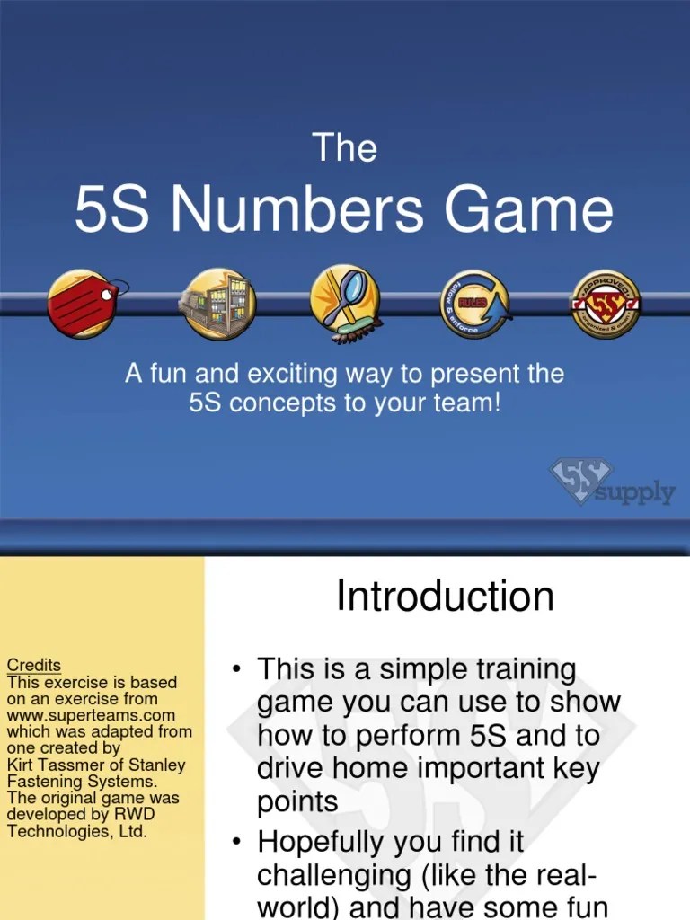 5S Numbers Game Business