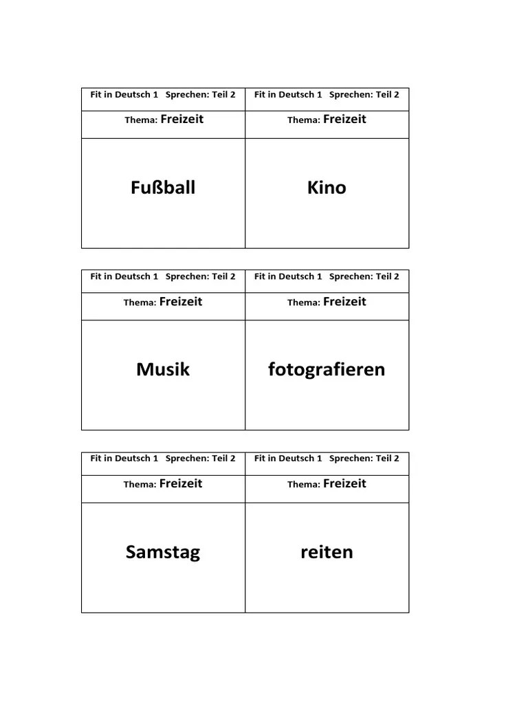 Fit in Deutsch 1 Sprechen