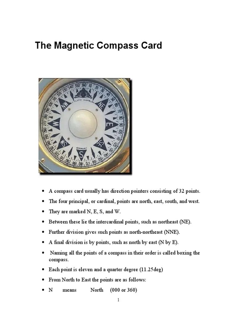The Compass Card Compass Gyroscope