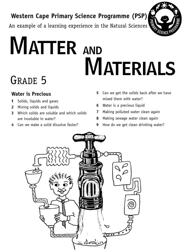 What your child is learning. Matter and Materials Grade 5 English | Solubility ...