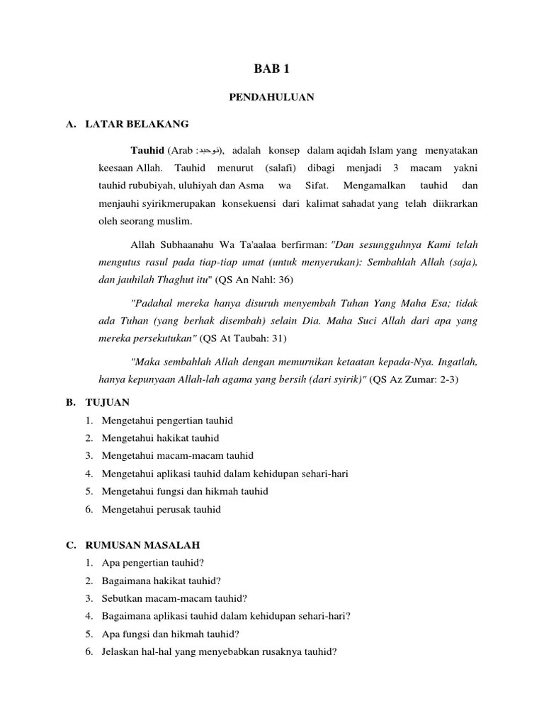 Makalah Tauhid | PDF