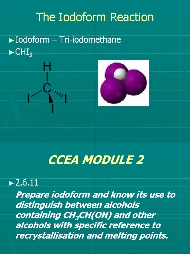 Iodoform Slides Chemical Compounds Physical Chemistry