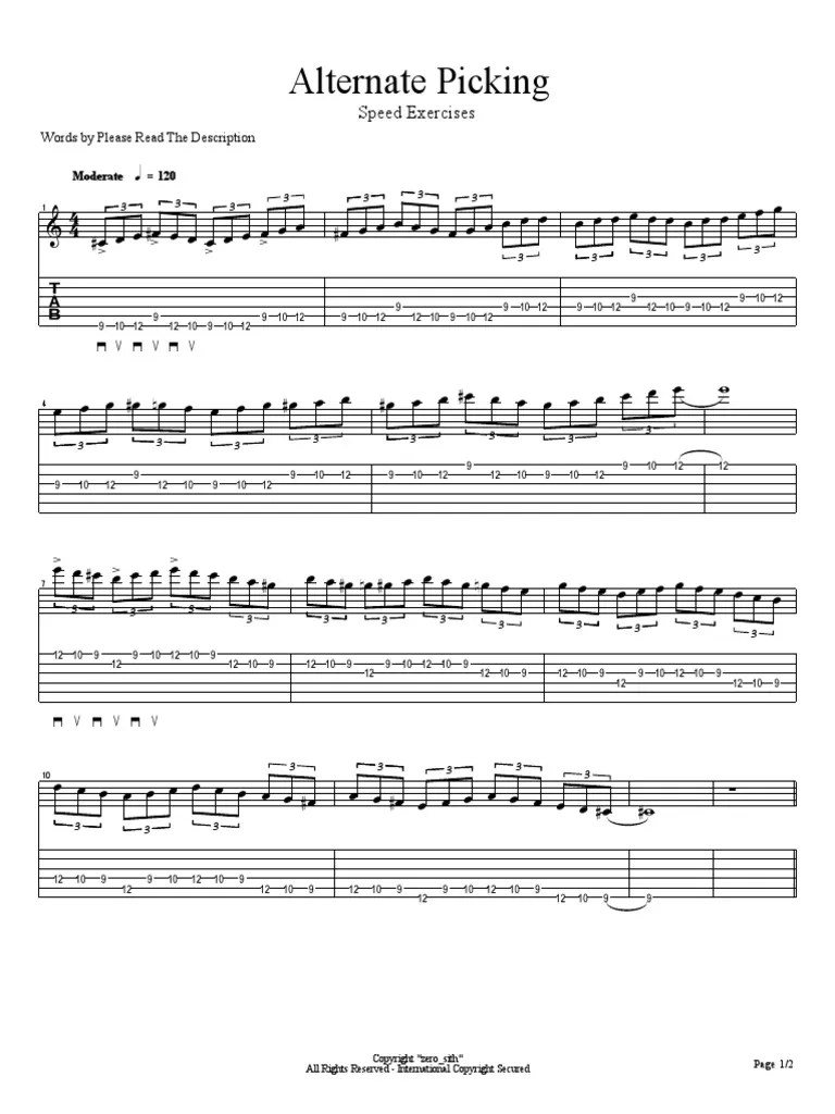 Lesson Guitar Alternate Picking PDF